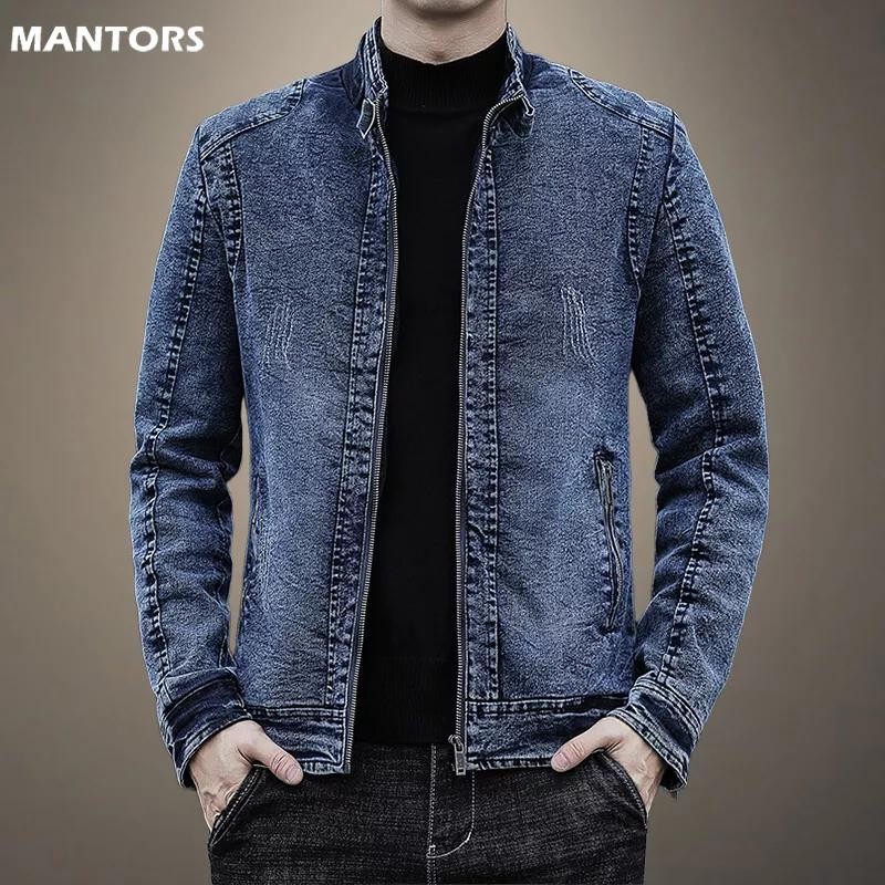 2022 Spring Autumn Mens Denim Jackets Slim Fit Mens Jeans Black Jacket Cotton Outwear Coat